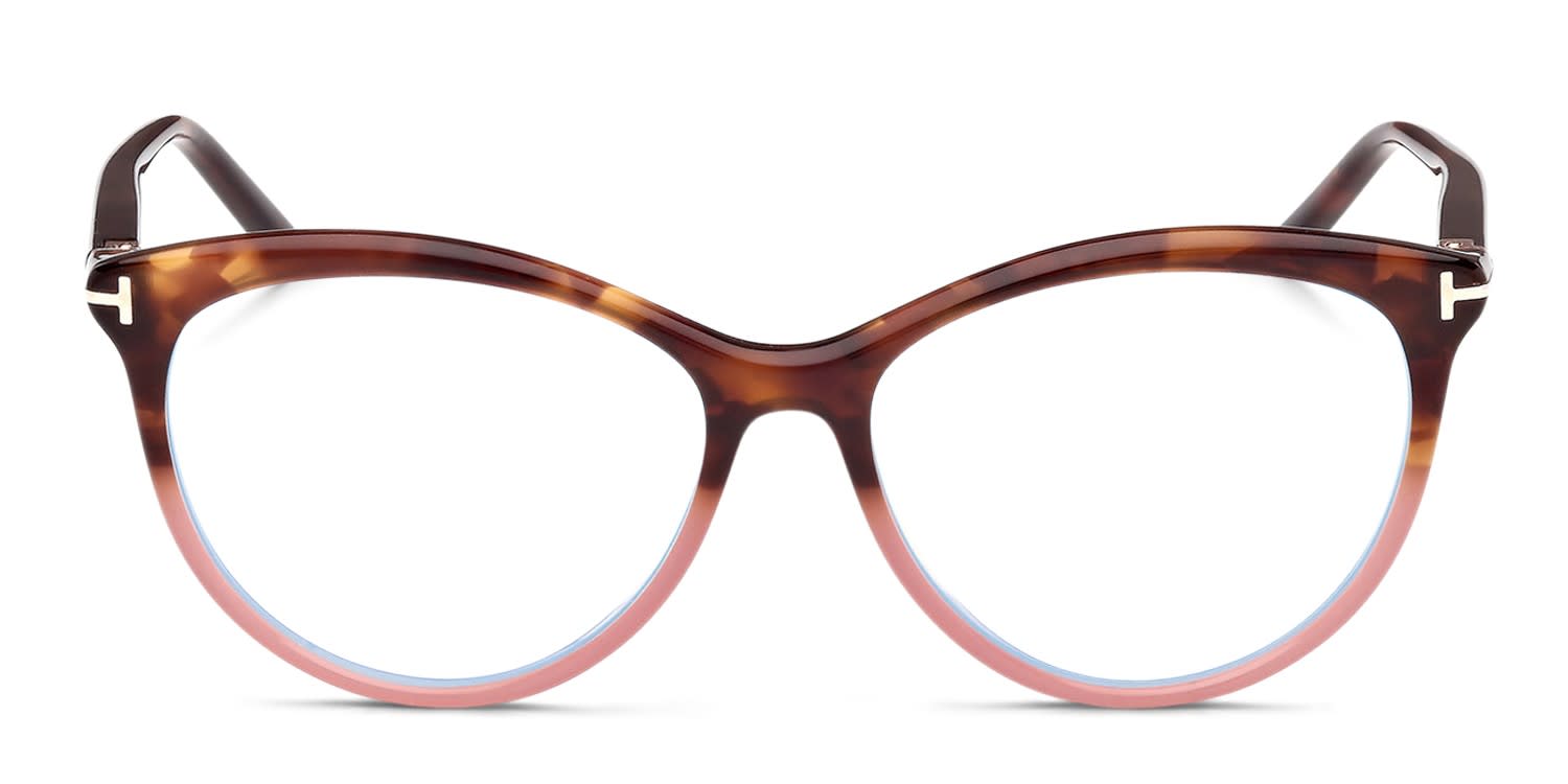 Tom Ford TF5990-B Tortoise, Pink Prescription Eyeglasses