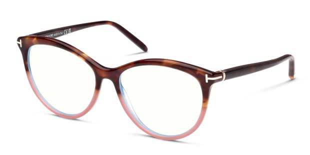 Tom Ford TF5990-B Tortoise, Pink Prescription Eyeglasses