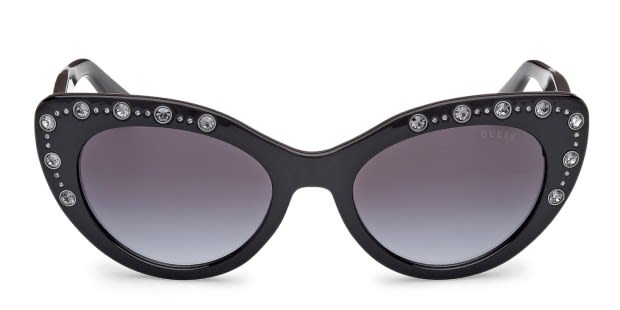 Guess GU00163 Shiny Black, Glitter Prescription Sunglasses display picture 3