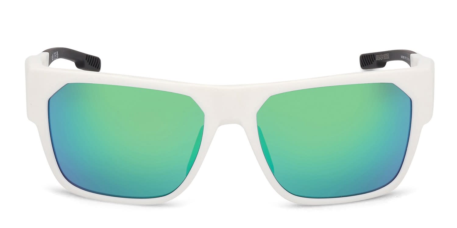 Adidas SP0102 White, Green glasses - White / Green - Frontal View