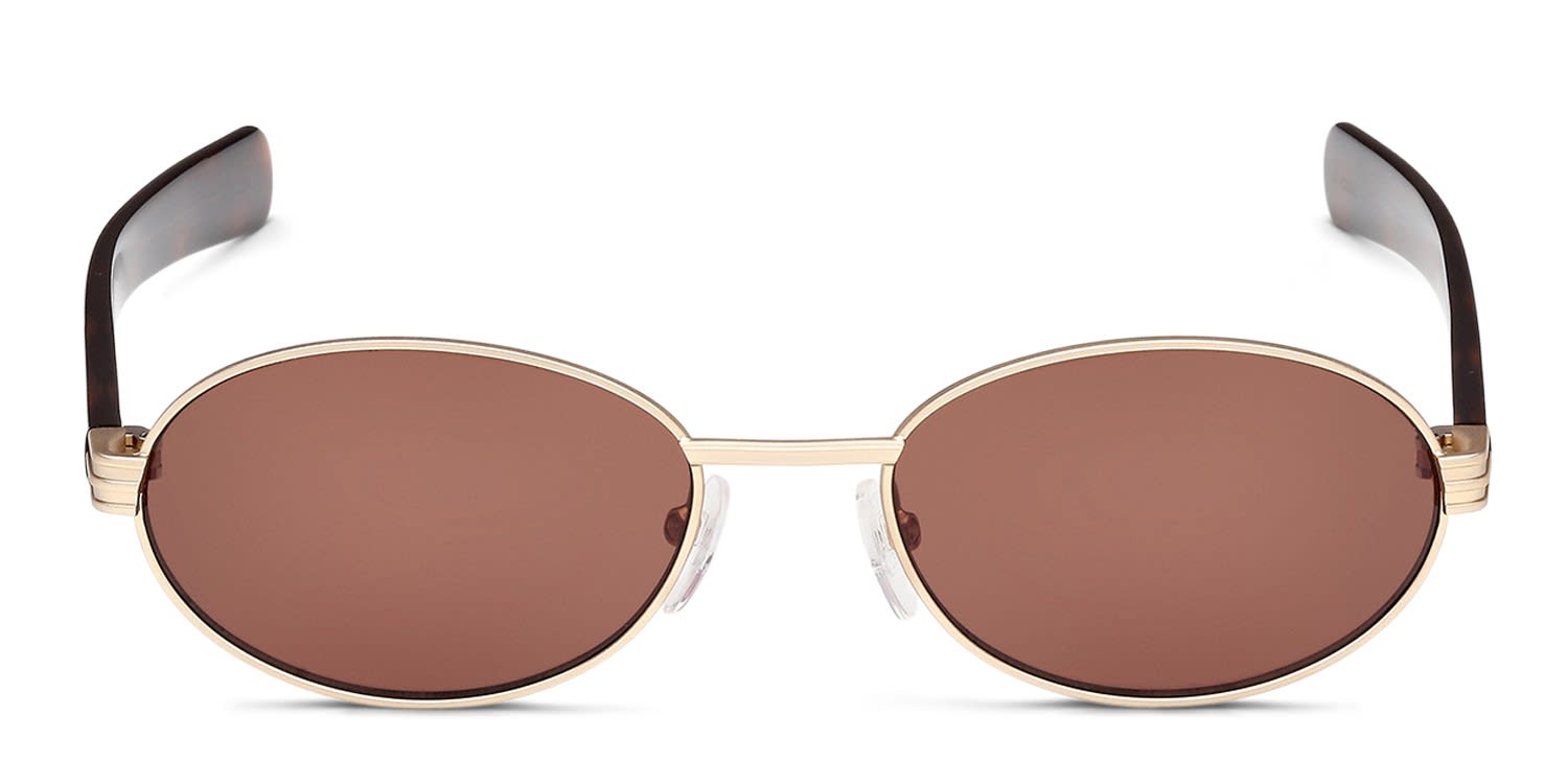 Adidas OR0123 Gold, Brown glasses - Gold / Brown - Frontal View