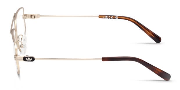 メガネ Adidas Eyeglass Frame OR5024 Double Bridge Gold Adidas OR5024 028 Two Bridge Oversized Fashion Gold Metal