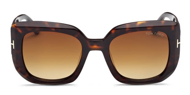 Tom Ford Oversized Square Sunglasses in Tortoiseshell and Dark Brown Lenses Tom Ford TF1177 Kemp Tortoise Prescription Sunglasses main image 4