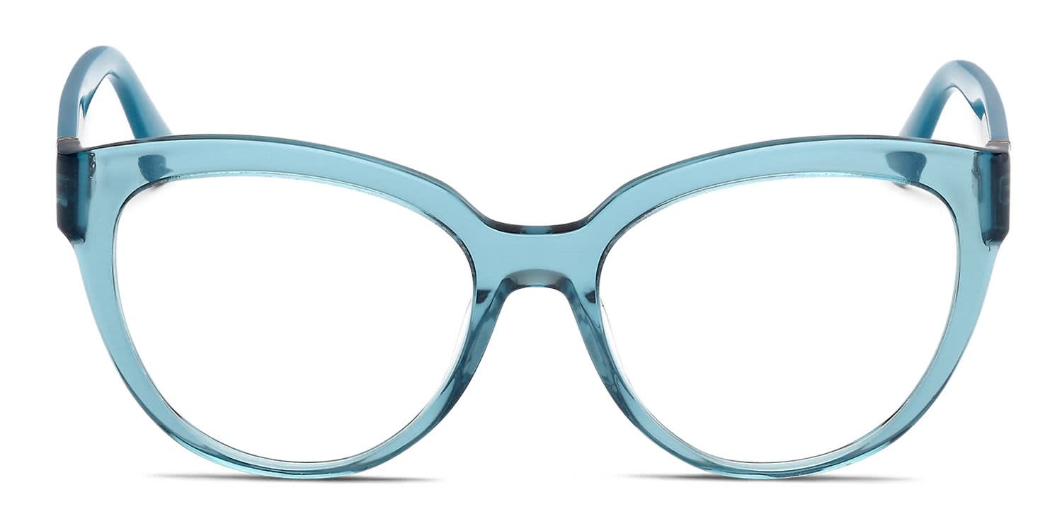 Guess GU50232 Blue, Clear glasses - Blue / Clear - Frontal View