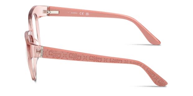 Guess GU50233 Pink, Clear Prescription Eyeglasses display picture 1