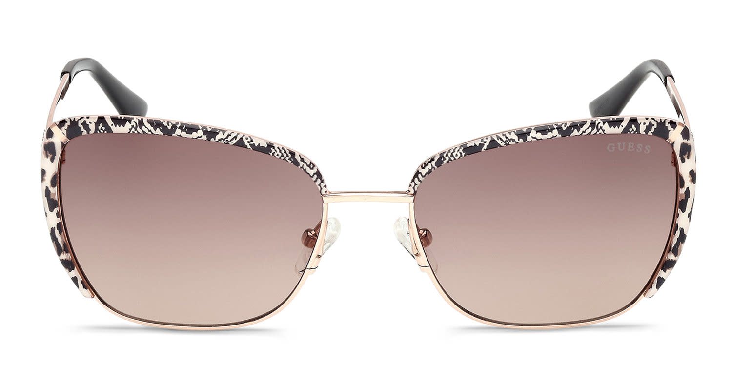 Moschino MOS103/F/S gold frame with gradient smoke lenses. Lenses
