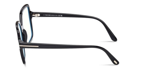 Tom Ford FT6063 Eyeglasses Black Acetate Oversized Tom Ford TF6063-B 001 Blue Control Glasses - US main image 2