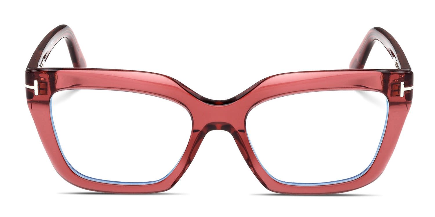 Tom Ford FT6093-B Red glasses - Red - Frontal View