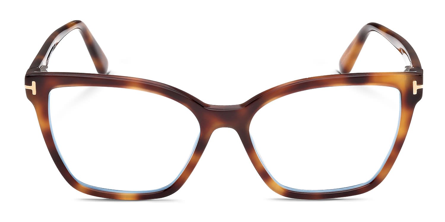 The Moschino MOL586 in tortoise is a stylish frame with a modern