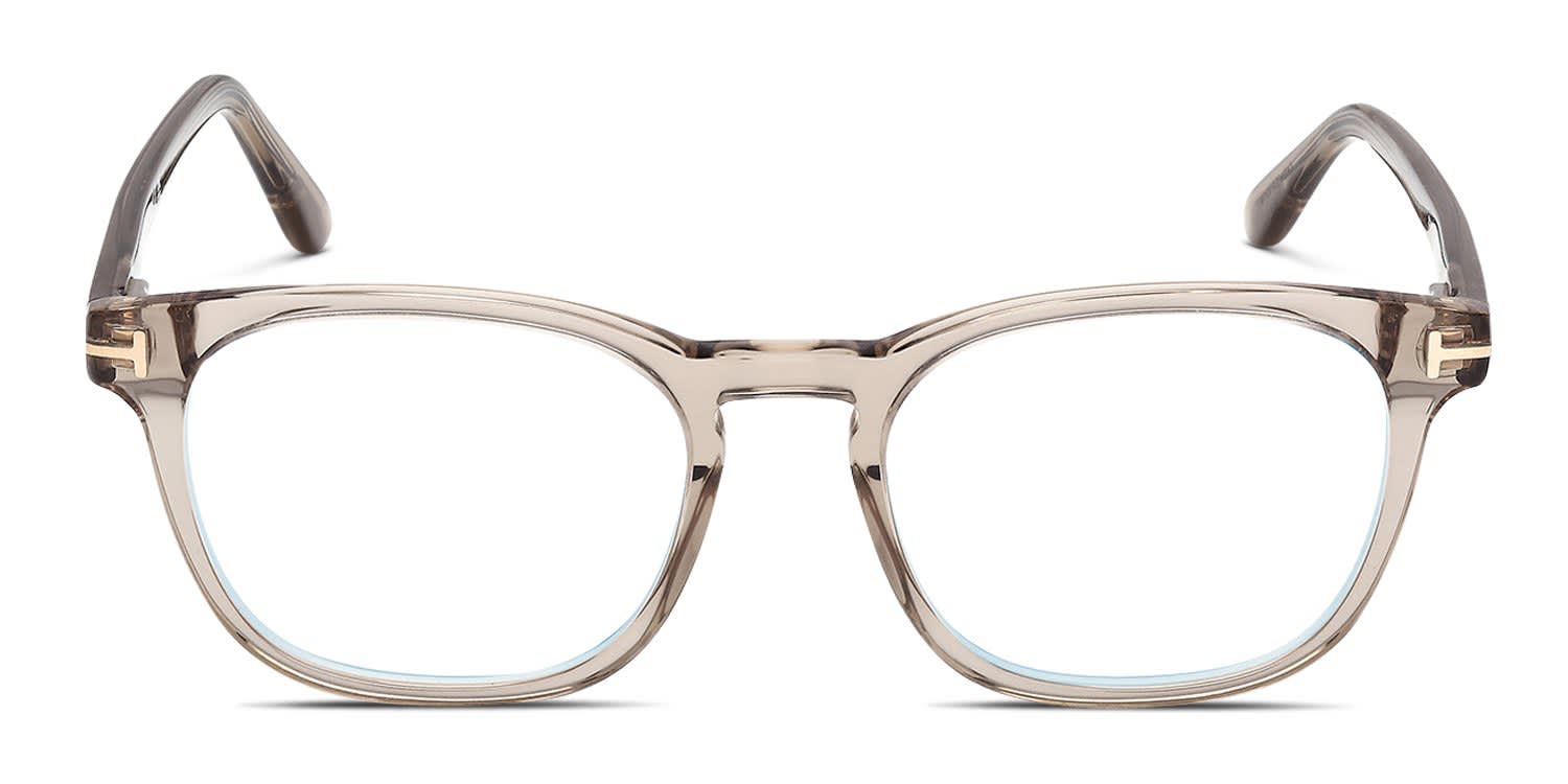 Tom Ford TF5868-B Brown, Clear glasses - Brown / Clear - Frontal View