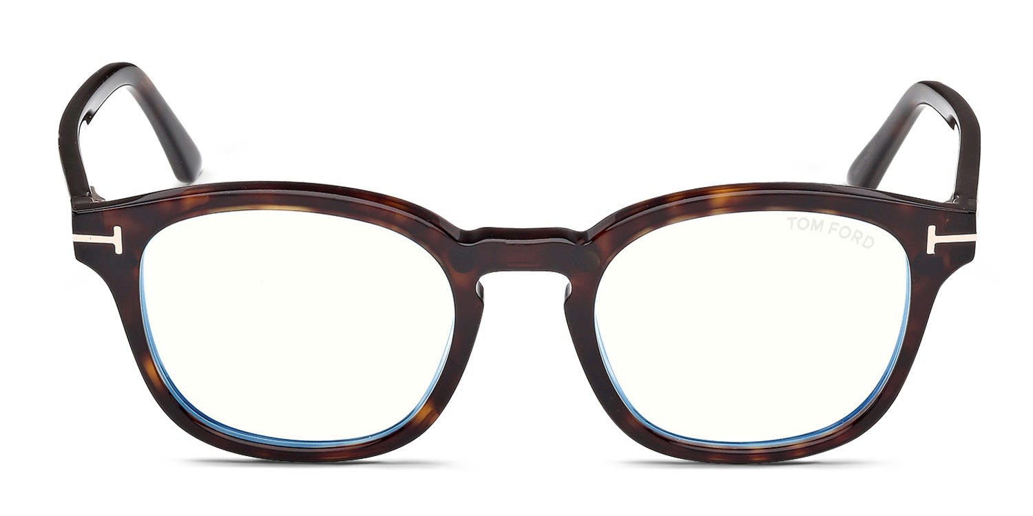 Tom Ford TF5532-B Brown, Tortoise w/Clip-On Prescription Eyeglasses