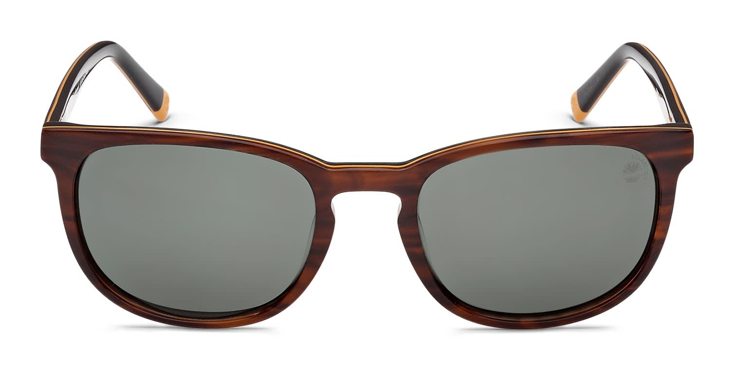 Timberland TB00074 Brown, Green glasses - Brown / Green - Frontal View