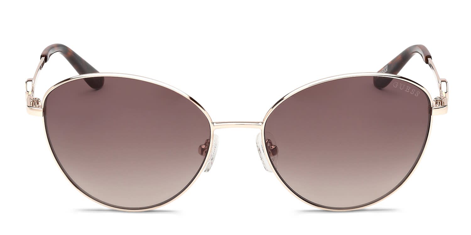 Guess GU00284 Gold, Brown glasses - Gold / Brown - Frontal View