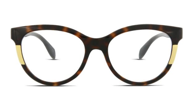 Alexander McQueen AM0009O Brown, Tortoise Prescription Eyeglasses