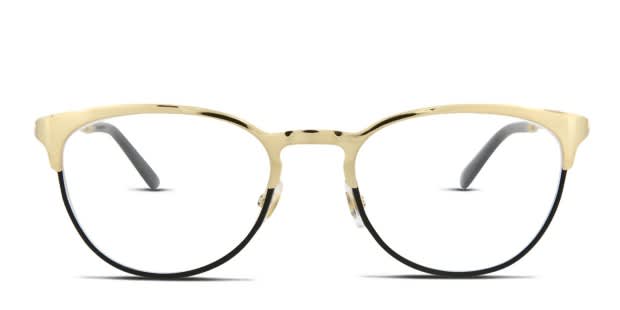 Gucci GG0134O Gold Black Eyeglasses Includes FREE Rx Lenses