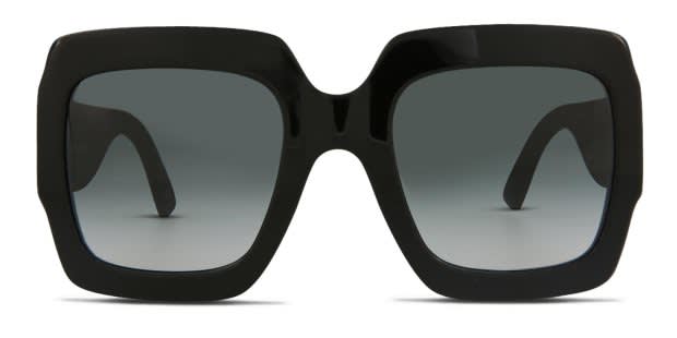 Gucci GG0102S Shiny Black, Glitter Prescription Sunglasses display picture 3