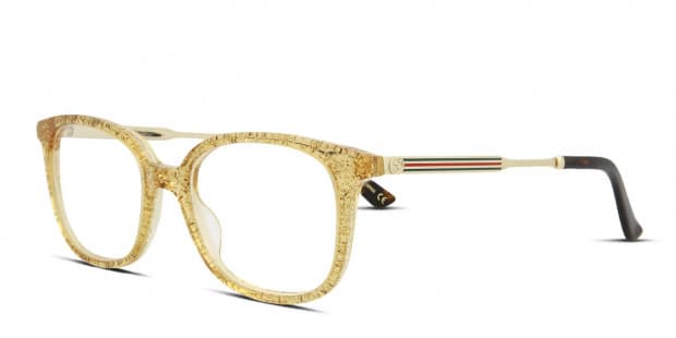 Gucci GG0202O Gold Glitter