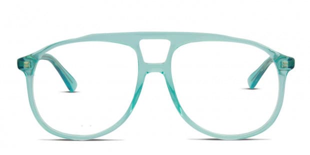 Gucci GG0264O Blue Clear Prescription Eyeglasses