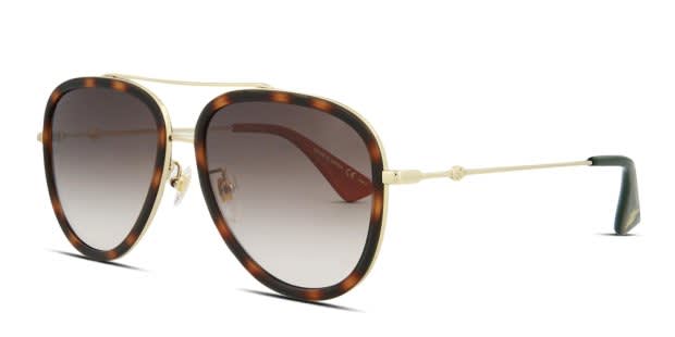 Gucci GG0062S Tortoise, Gold Prescription Sunglasses display picture 1