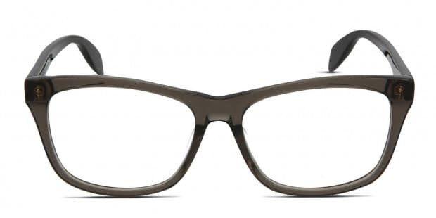 Alexander McQueen AM0148O Gray Eyeglasses | Includes FREE Rx Lenses