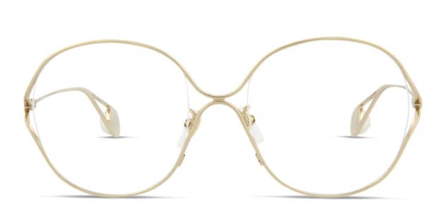 レビュー高評価の商品！ Gucci GG0254OA Gold Prescription Eyeglasses サングラス/メガネ
