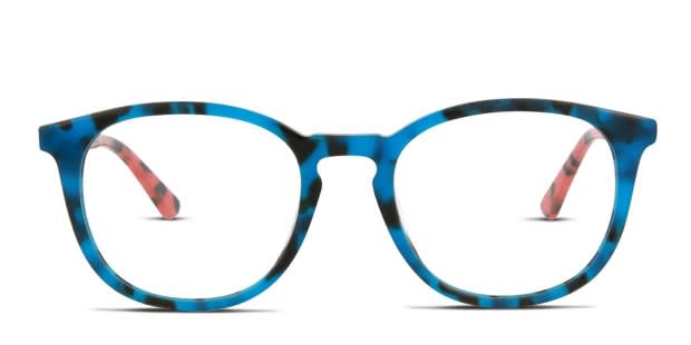 Blue tortoise eyeglasses discount