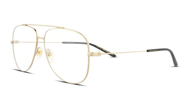 Gucci GG0442O 001 60mm Pilot Aviator Optical Frame Eyeglasses Rutenium - Italy Gucci Men main image 3