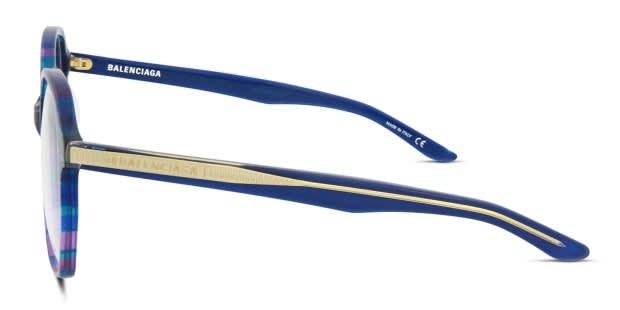 Balenciaga BB0005O Blue/Purple Prescription Eyeglasses 