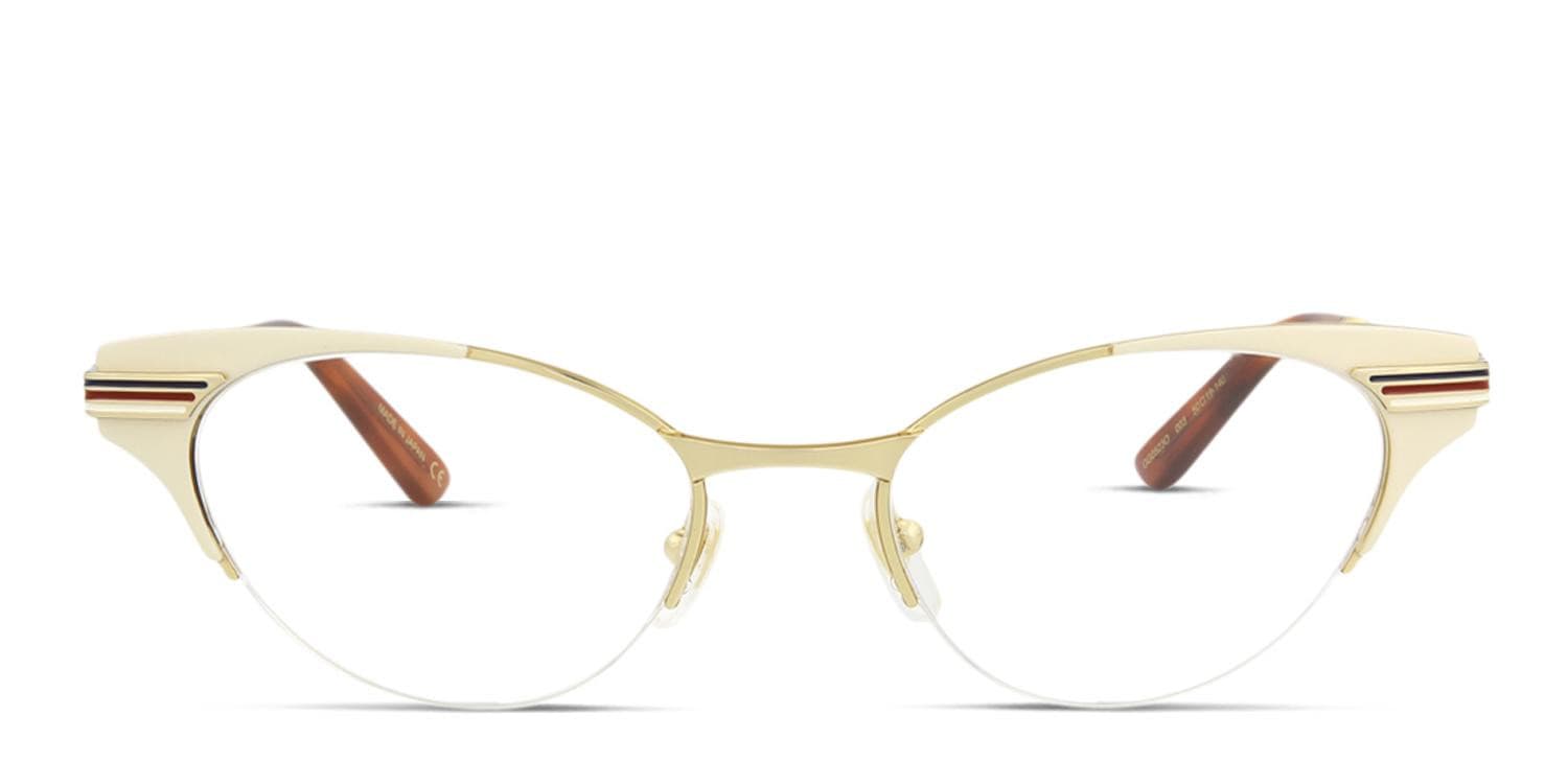 Gucci GG0523O White/Gold Prescription Eyeglasses