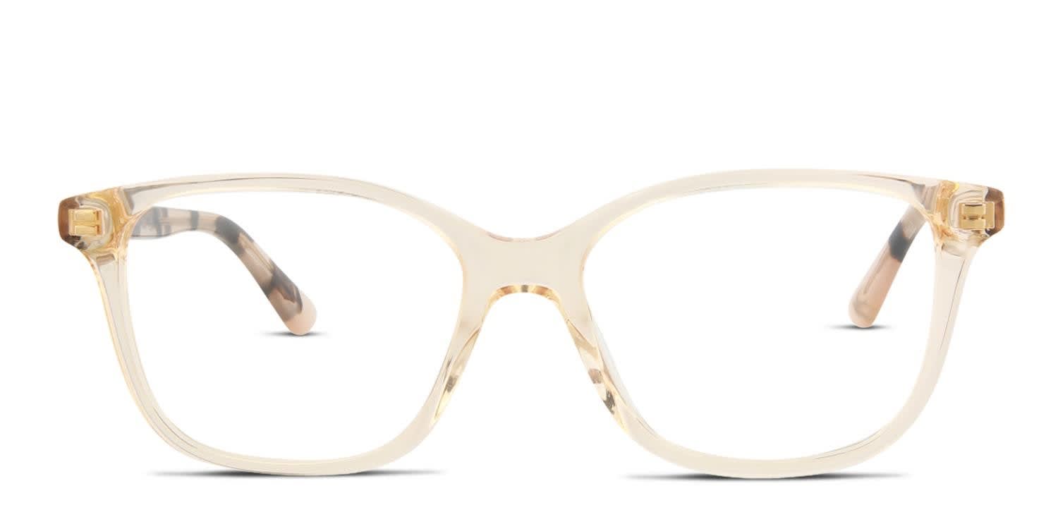 Alexander McQueen McQ MQ0240OP Beige, Clear glasses - Beige / Clear - Frontal View