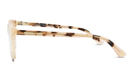 Alexander McQueen McQ MQ0240OP Beige, Clear glasses - Beige / Clear - Side View
