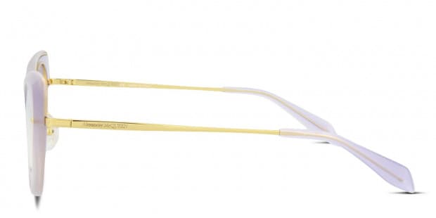 Alexander McQueen AM0236O Purple/Gold Prescription Eyeglasses