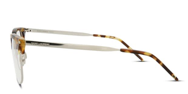 Saint Laurent SL 346 Tortoise, Silver Eyeglasses | Includes FREE