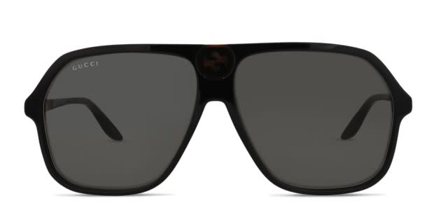 サングラス Gucci Shiny Black Acetate Gray Reflective Lenses Sunglasses Square-frame sunglasses in black acetate | GUCCI® US
