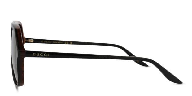 Gucci GG0734S Shiny Black Prescription Sunglasses