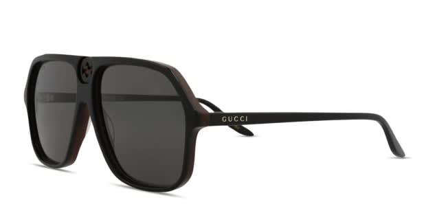 Gucci GG0734S Shiny Black Prescription Sunglasses