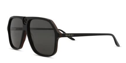 Gucci GG0734S Shiny Black glasses - Shiny Black - Angle View