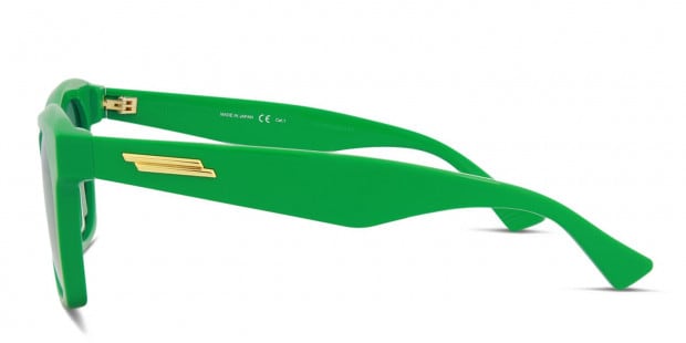 【送料&関税込】Bottega Veneta Green Sunglasses Bottega Veneta New Hinge 49MM Rectangular Acetate Sunglasses