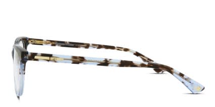 Alexander McQueen MCQ MQ0294OP Tortoise, Blue glasses - Tortoise / Blue - Side View
