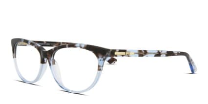 Alexander McQueen MCQ MQ0294OP Tortoise, Blue glasses - Tortoise / Blue - Angle View