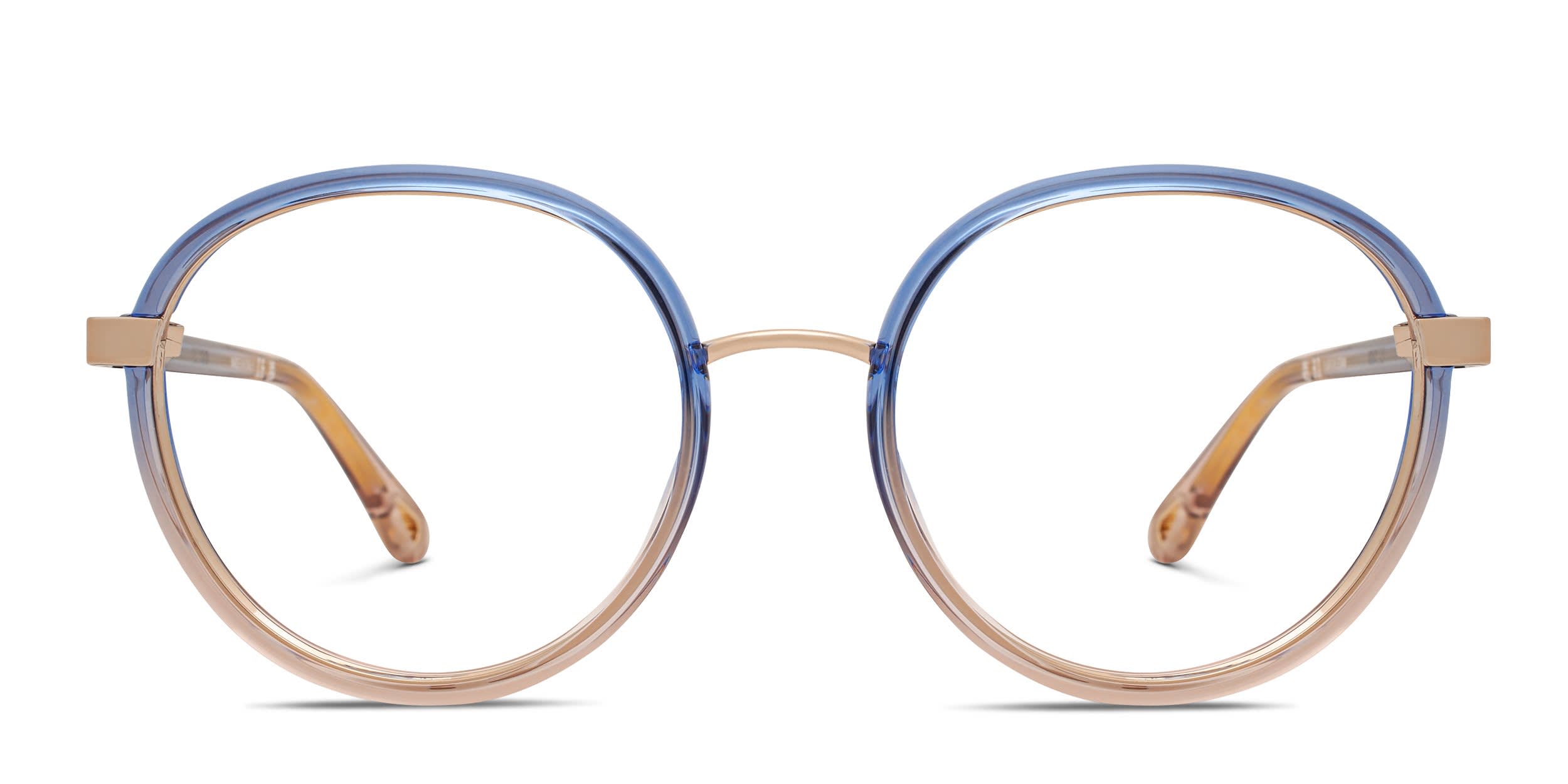 Chloe CH0033O Blue, Brown, Gold glasses - Blue / Brown / Gold - Frontal View