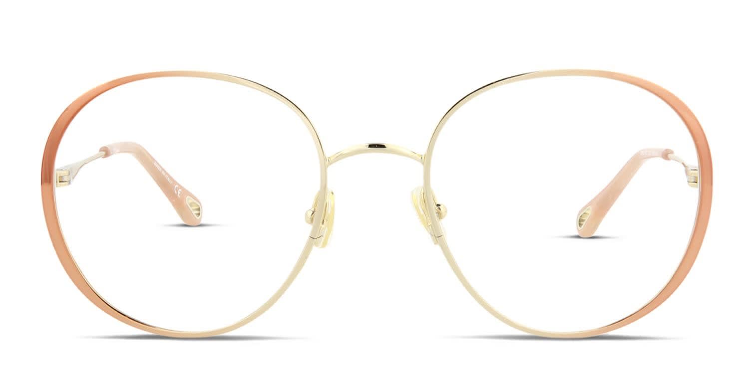メガネ Chloe Chloe - CH0180O - 003 gold gold transparent Chloe CH0018O Gold, Beige Prescription Eyeglasses