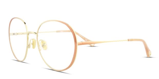 メガネ Chloe Chloe - CH0180O - 001 gold gold transparent Chloe CH0018O Gold, Beige Prescription Eyeglasses