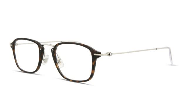 Mont Blanc MB0159O Tortoise/Silver Prescription Eyeglasses