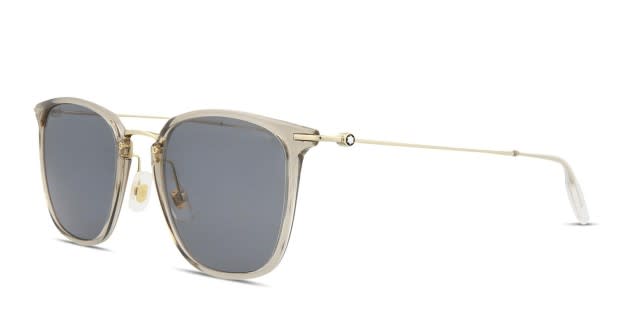 Mont Blanc MB0157SA Beige, Gold Prescription Sunglasses