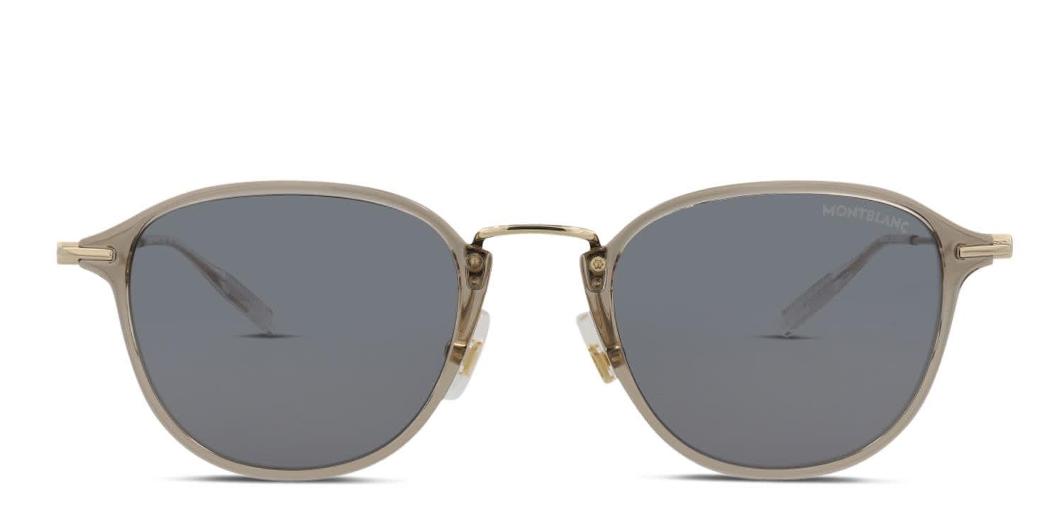 Mont Blanc MB0155S Beige, Gold Prescription Sunglasses