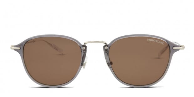 Mont Blanc MB0155S Gray/Silver Prescription Sunglasses