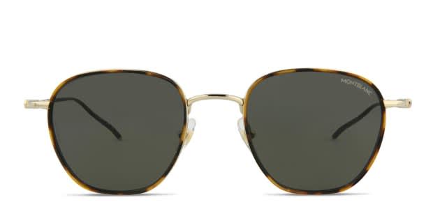 Mont Blanc MB0160S Tortoise, Gold Prescription Sunglasses