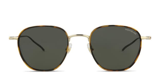 Mont Blanc MB0160S Tortoise, Gold Prescription Sunglasses