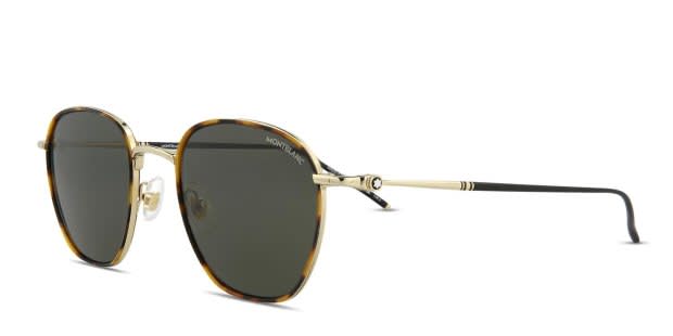 Mont Blanc MB0160S Tortoise, Gold Prescription Sunglasses